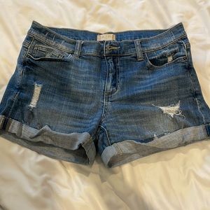 Altard State Ripped Blue Jean Shorts